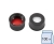 Schraubkappen N 13-L, schwarz PP, Loch Silikon wei&szlig;/PTFE rot, H&auml;rte: 45&deg; shore A, Septendicke: 1,3 mm, VE=100