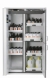 Combi safety storage cabinets K-PHOENIX 1197x617x1969mm, RAL 7035/7035, 3x tray shelf, 1x bottom collecting sump,