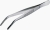 Tweezers nickel-plated, bent, blunt, 115 mm