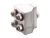 Quad distributing adapter M38x1.5, insulated, 1x M38x1.5 internal to 4x M38x1.5 external