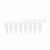 PCR tubes, PP, strips of 8 with attached flat caps