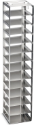 Freezer Rack: CryoCube&reg; FC660 series, locking rod, 2 in/53 mm, side access, stainless steel