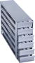 Freezer Rack: CryoCube&reg; F740 series (5-compartment, MAX for 5th comp.), 2 in/53 mm, drawer, stainless steel