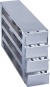 Freezer Rack: CryoCube&reg; F740 series (5-compartment, MAX for 5th comp.), 3 in/76 mm, drawer, stainless steel