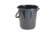 Industry-bucket 10.5 L, black round, with drain, PE-HD