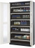 Safety cabinet chemicals CS-Classic-G body RAL7035, door RAL9010 1055x520x1950mm, 6 pull-out drawers,