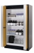 Safety cabinet -Phoenix-90 FD fold door, 1193x615x1953mm, incl.3x shelves, 1x perforated metal plate insert,