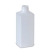 PE-HD-Vierkantflaschen 250 ml natur, Gewinde 25, geriffelt, oh.UN-Zul., VE=450