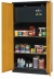 Chemical cabinet CS-Classic type 30 1055x520x1950mm, swing doors RAL 1004, 2 shelves, 1 perforated metal plate