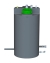 Storage tank VT 300, 300 ltr. PE-black with level sensor 0-4.5 V 650 x 1080 mm
