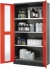Safety cabinet chemicals CS-Classic-G Corpus RAL7016 anthracite, doors RAL3020 red 3xshelves, 1xperforated insert, 1xbottom