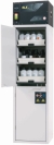 Air-circulating SL cabinet SLX-Classic 2300x600x615mm, Body RAL7035, door(s) RAL7035 6x shelf pull-out with PP tray