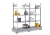 Hazardous material rack 8 shelves, sump tray galvanized 2470x816x2100mm