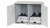 Base cabinet SL-Classic-UB 2T.UB 1100x570x800mm, hinged doors, light grey m-perl, 2 x shelf pull-out with PP tray