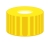 Schraubkappen N 9, gelb PP, Loch, Silikon wei&szlig;/PTFE rot, Septendicke: 1,0 mm, VE=100