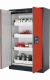 Sicherheitsschrank Q-PEGASUS-90 WDAC 1193x615x1953mm (BxTxH), RAL 7016/3020, 4x Wannenauszug, 1x Bodenauffangwanne