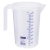Messkanne 1 L, PP, 2 Skalen mit Deckel offener Griff, transparent und stapelbar