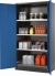 Chemical cabinet CS-Classic 1055 x 520 x 1950 mm (WxDxH), RAL 7016 Hinged doors RAL 5010, 3 shelves,