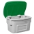 Grit container 200 ltr., PE w/o abstraction opening, lid green