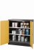 Chemical cabinet CS-Classic 1055 x 520 x 1005 mm (WxDxH), swing doors grey RAL 1004, 2 shelves, 1 perforated