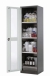 Swing door cabinet with glass RAL 7016, 545 x 520 x 1950 mm (WxDxH) 3 shelves, 1 bottom collecting sump,
