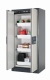 Safety cabinet Q-PEGASUS-90 WDAC with wing doors, front RAL7035, 893x615x1953mm, incl. 4 pull-out shelves