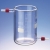 Beakers, glass, jacketed with PTFE-Olive, type T-GL