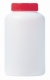Weithalsflaschen, PE, mit Doppelverschluss