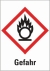 Hazardous material symbols "Danger: igniting acting substances", 18x26 mm, pack of 30