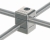Doppelmuffe viereckig, Laboral-Aluminiumlegierung