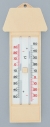 Maxima-Minima thermometer Six type -30...+50:1&deg;C, plastic case, ivory, with roof, push-button magnet, 230 x 90 mm