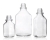 Narrow-mouth square bottles, soda-lime glass