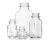 Square, screw cap bottles, soda-lime glass