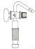 Desiccator stopcock for desiccator lid cone ST 24/29, solid cock plug ST 14.5, bore: 2.5 mm, DURAN