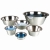 Laboratory bowls with flat base, stainless steel