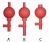 Safety pipette bulb, rubber, red