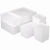 All-purpose boxes, square shaped, PE