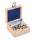Weight set E2, cylindrical shape, with wooden box