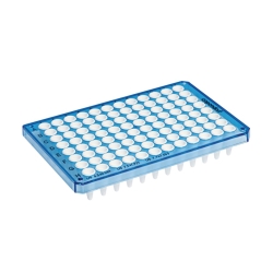 Eppendorf twin.tec&reg; 96 real-time PCR Plate, semi-skirted, 250 &micro;L, PCR clean, blau, 25 Platten