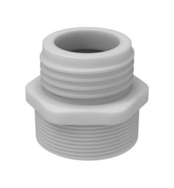 Gewindeadapter PTFE, GL45 (m, Kappe) auf 2" Tri-sure (m, Faß)