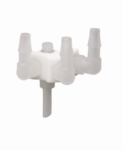 3-fach Sammler für Leak-Anschluss, seitlich, ohne Oliven