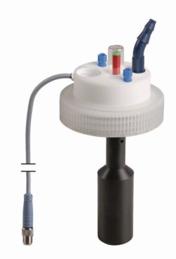 SafetyWasteCap, B63 mit elektr. Füllstandsanzeige, 2x 2.3/3.2 mm AD, 1x 6.4 - 9.0 mm ID