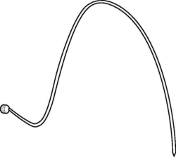 Discharge canula and knurled nut
