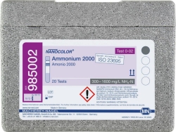 Cuvette test "ammonium 2000" 300-1600 mg/L NH4-N, no dan. goods pack of 20 tests