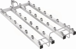Modul/Laborglas 4x8, A 302/2 57mmx60mm, Edelstahl