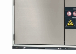 Castors with skirting board for UB90 30 mm, Sheet steel powder-coated RAL 7015