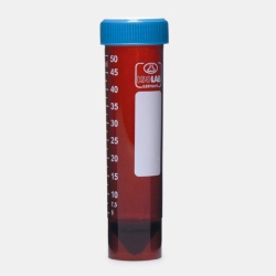Centrifuge tubes 50 ml, amber PP, screw cap, skirted, nonsterile, pack of 50