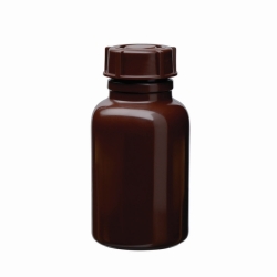 Wide neck bottles 250 ml, PE-LD, amber height 123 mm, GL 40, Ø 64 mm pack of 100