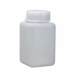 Wide neck bottles 500 ml, square, PE-HD, natural height 120 mm, GL 65, 90x90 mm pack of 100