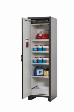 Saftey cabinet Q-Classic-30 WD 564 x 620 x 1947 mm (WxDxH), swing door yellow RAL 1004, 4 shelves,